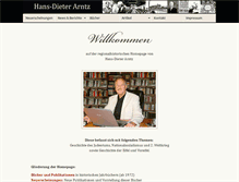 Tablet Screenshot of hans-dieter-arntz.de